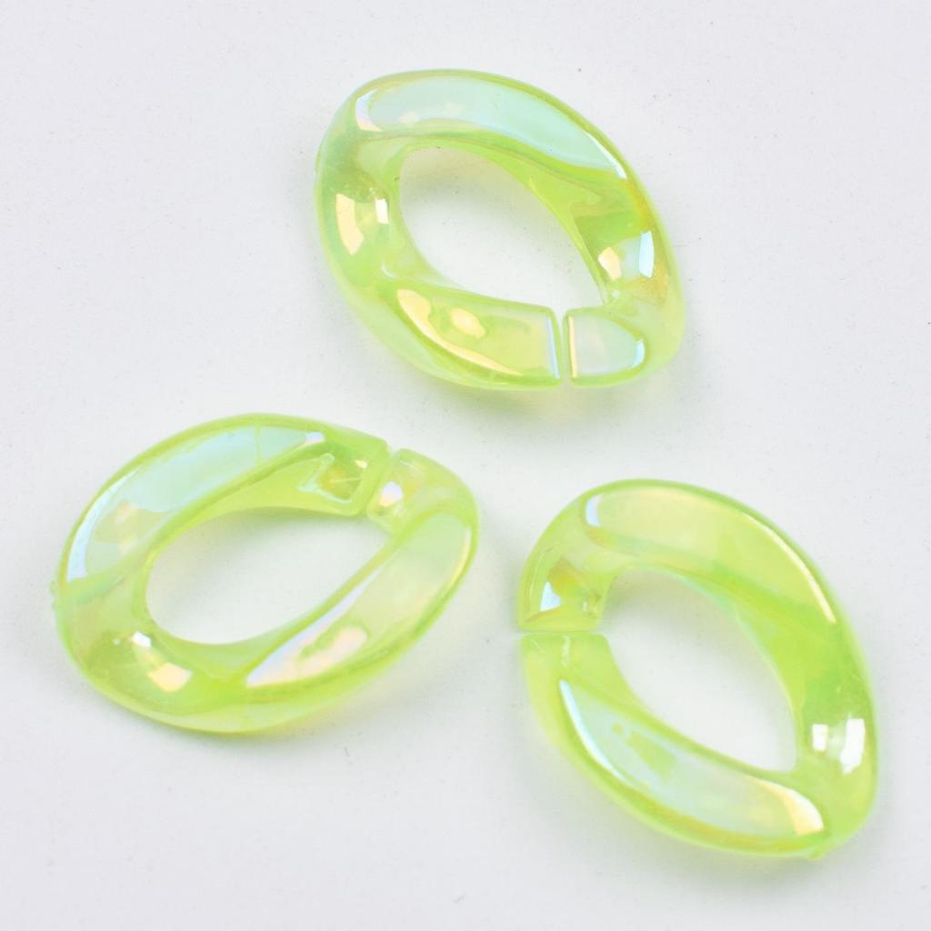 Acrylic Iridescent Chain & Jump Ring Set for DIY Jewelry and Phone Case Accessories