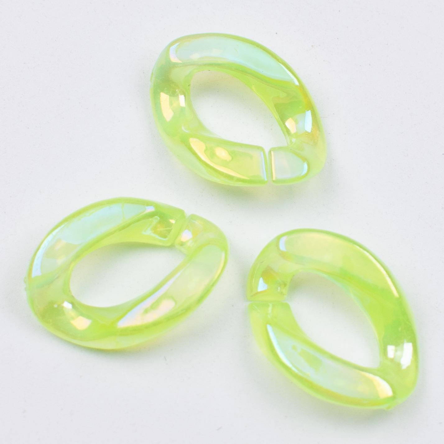 

Acrylic Iridescent Chain & Jump Ring Set for DIY Jewelry and Phone Case Accessories Jelly AB Iridescent (17*23)