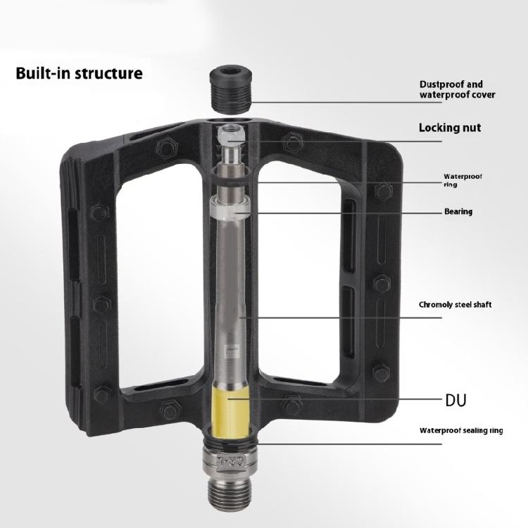 Light Weight Nylon Mountain Bicycles Pedals Seal Bearings Wide Flat Cycling Pedals Nonslip Road Bicycles Pedals Enduring