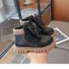 Girls Boots Bow Kids Fashion Buckle Cool Solid Color Toddler Girls Shoes Children Casual Boots Versatile Spring New Simple