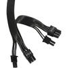 PCIE Cable for Corsair, 65CM 8 Pin To Dual 6+2 Pin PCIE Power Cable for Thermaltake, Male To Male GPU Cable for ARESGAME Modular Power Supply
