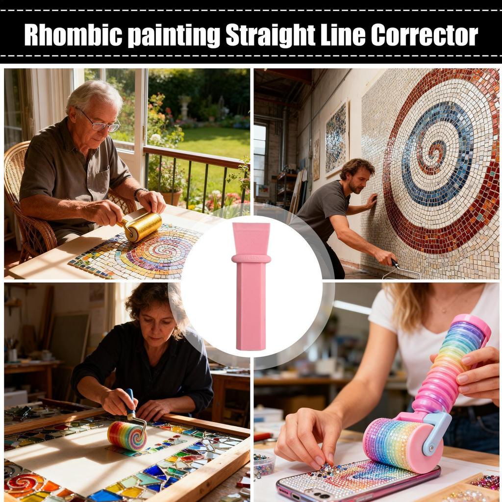 Rock Painting Alignment Tool Non-Slip Straight Edge & Holder for Stone Art, DIY Decor, Classroom & Relaxation Craft