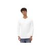 Calvin Klein T-shirt da Uomo a Manica Lunga con Scollo a Girocollo Ricamato Minimalista Top Bianchi 40GC215