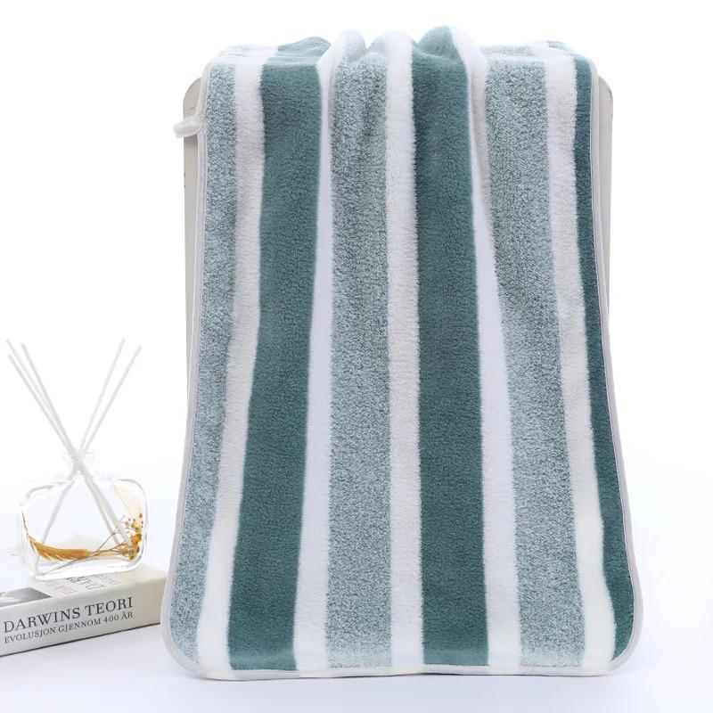 Striped Face Towel Absorbent & Quick-drying Super Soft Skin-friendly Bathing Hand Towel For Home Bathroom 35x75cm/13.7*29.5in