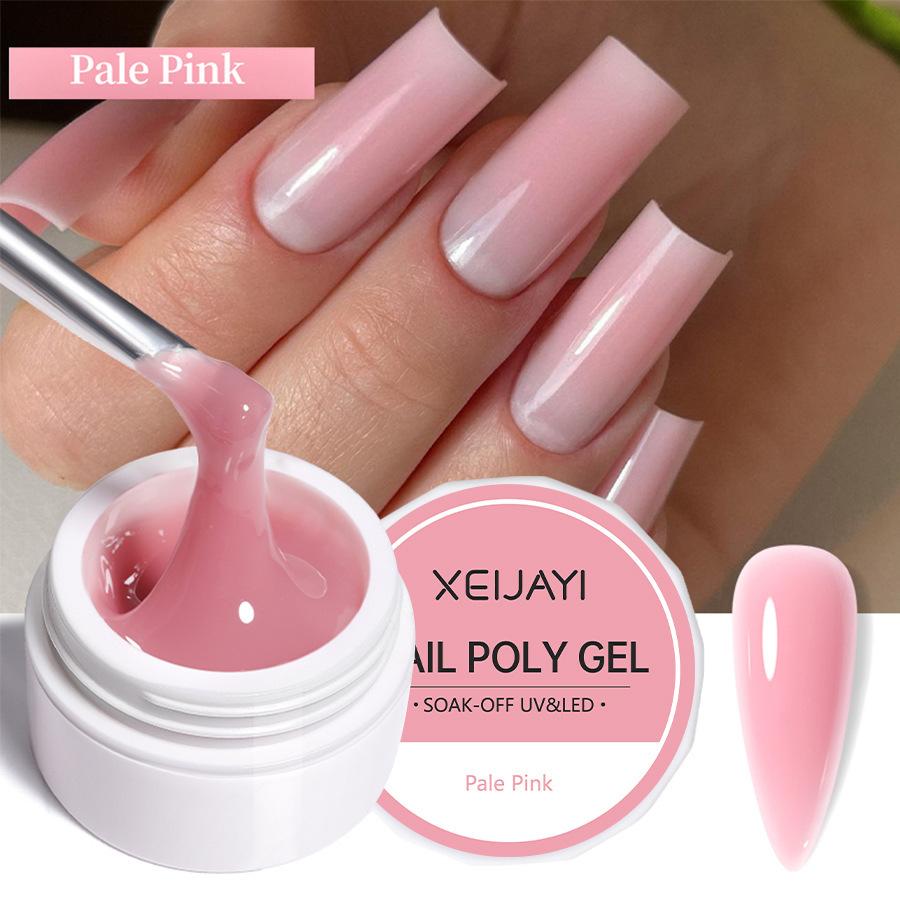 UV/LED Gel na prodlužování nehtů Křišťálový fototerapeutický gel Modelovací Rychle vytvrzující Pevný gel DIY Salon Nástroj pro nail art