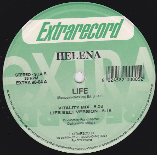 

12inch Record HELENA Life EXTRA9804 Extrarecord 1998 Italy Dance Electronica Used