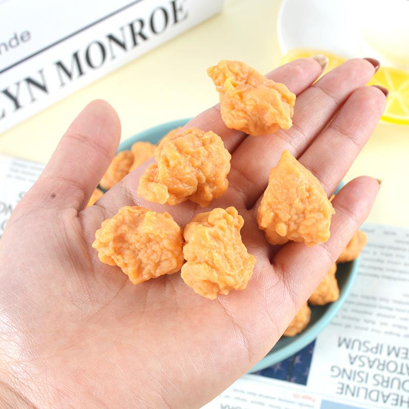 Artificial Chicken Popcorn Simulation Food Model for Home Kitchen Bakery Shop Display Realistic Snack Decor Props