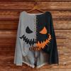 Women's Long Sleeve Halloween Print Crewneck Knit Pullover Sweater for Casual Daily Wear