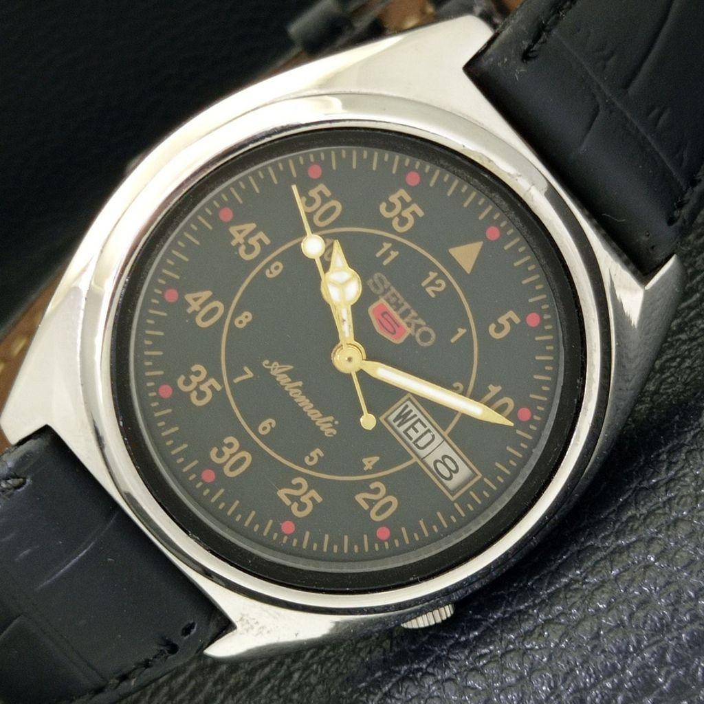 

Б/У винтажные мужские часы SEIKO 5 AUTOMATIC 7009A из Японии с черным циферблатом a434553-2 R121-a434553