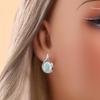 Colorful natural oval 8*10mm ethiopia opal ring earrings 925 sterling silver luxury fine jewelry set for women's engagement gift