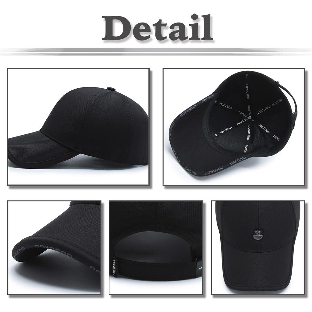 CZA144 [White Fang] Cap, Hat, Simple, Trendy, Spring/Autumn, Stylish, Cool, Men's, Women's, (Black)