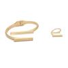 European & American Fashion Metal Geometric Open Adjustable Women's Bangle Ring Set