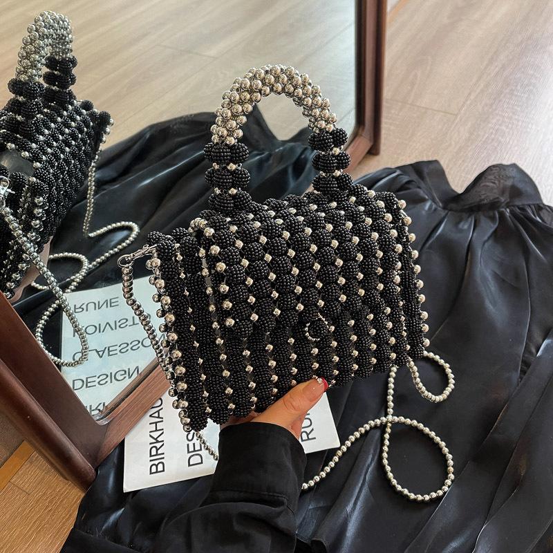 Summer Woven Bag 2025 New Mori Soft Girl Fashion Niche Shoulder Bag Ins Internet Celebrity Hollow Messenger Bag