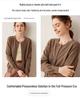 Women's Versatile Round Neck Casual Cashmere Knit Cardigan - Lightweight, Large Size Outerwear