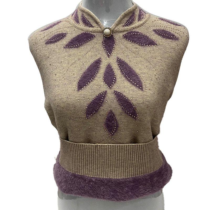 

Зимний теплый вязаный свободный свитер с утолщенным полувысоким воротником, женский топ для женщин среднего возраста one size хаки