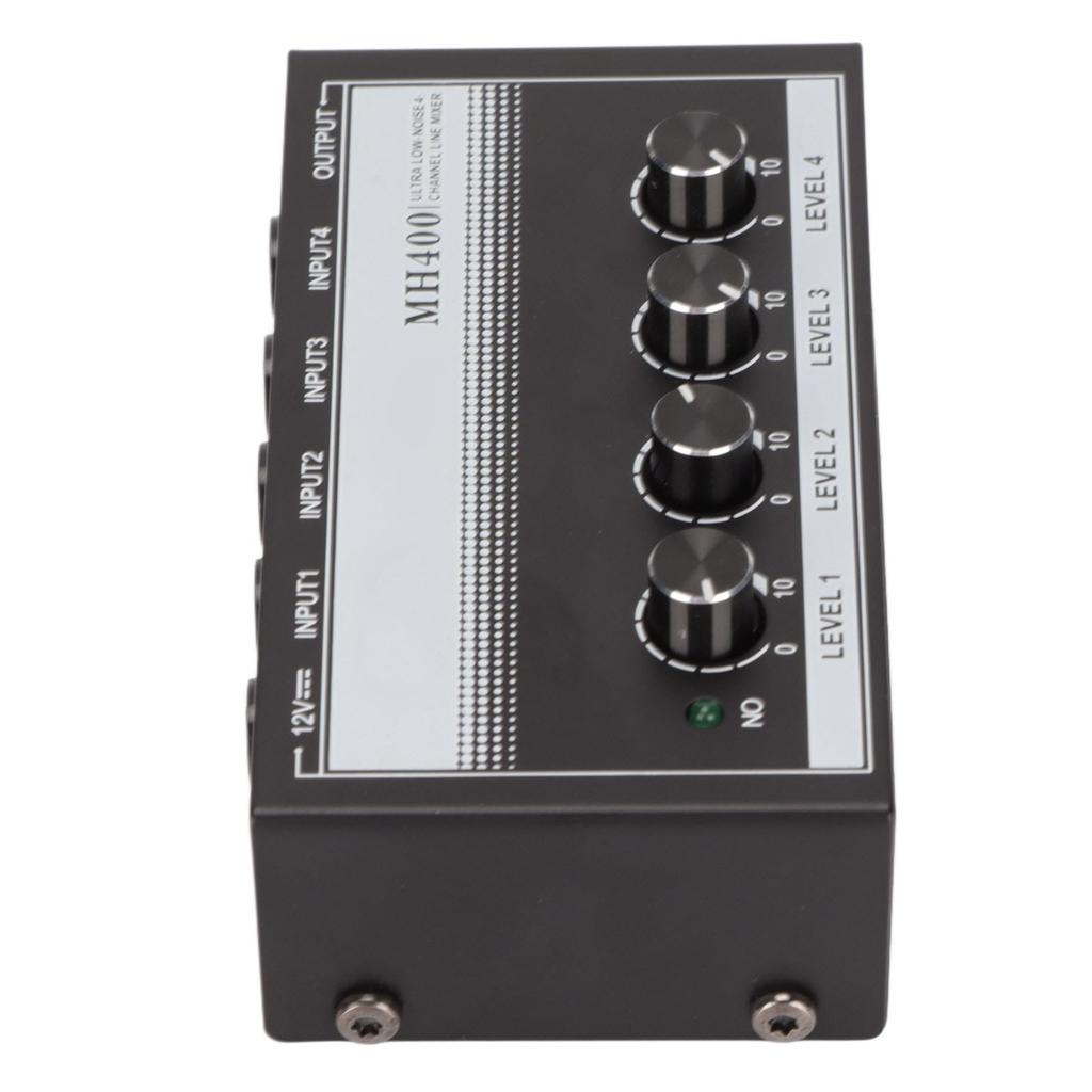 4-Kanal Line-Mixer Kompakter Stereo Rauscharm Tragbarer Line-Mixer für Clubs und Bars 100-240VUS