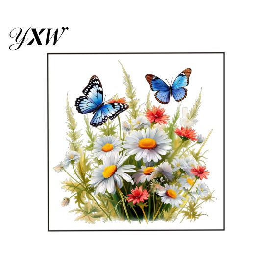 Long-lasting Wall Stickers Vibrant Butterfly Flower Pattern Easy to Adhesive Decals Apply Long-Lasting Decoration Removable Elegant Home Decor