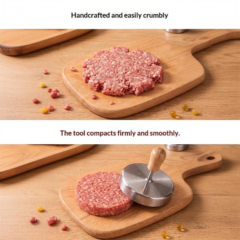 Stainless Steel Hamburger Meat Press Patty Maker Non-Stick Smashed Burger Mold Heavy Duty Bbq Grill Kitchen Accessories
