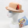 Foldable Wool Fedora Hat For Men And Women With Feather Decoration Tri Fold Jazz Cap
