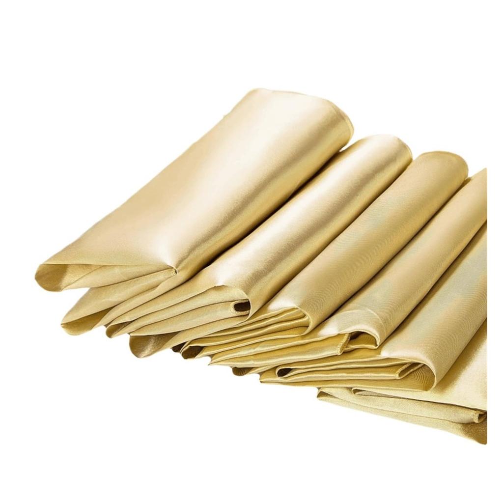 Satin Dinner Napkins  30x30cm Silky Satin Napkin Smooth Square Dinner Napkins Solid Color Table Party Decor(Blue)