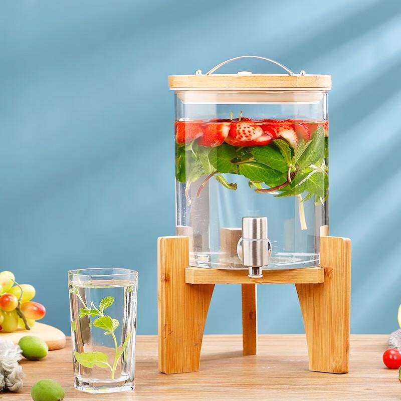 Homeglen Heat-Resistant Glass Beverage Dispenser