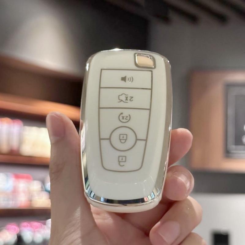 QBUC For Ford Key Fob Cover,TPU Car Case Protector With Keychain