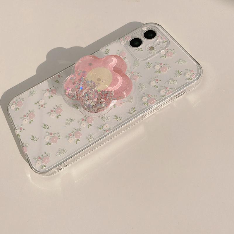 כיסוי טלפון מעמד מתקפל פרח ורוד MVUCA