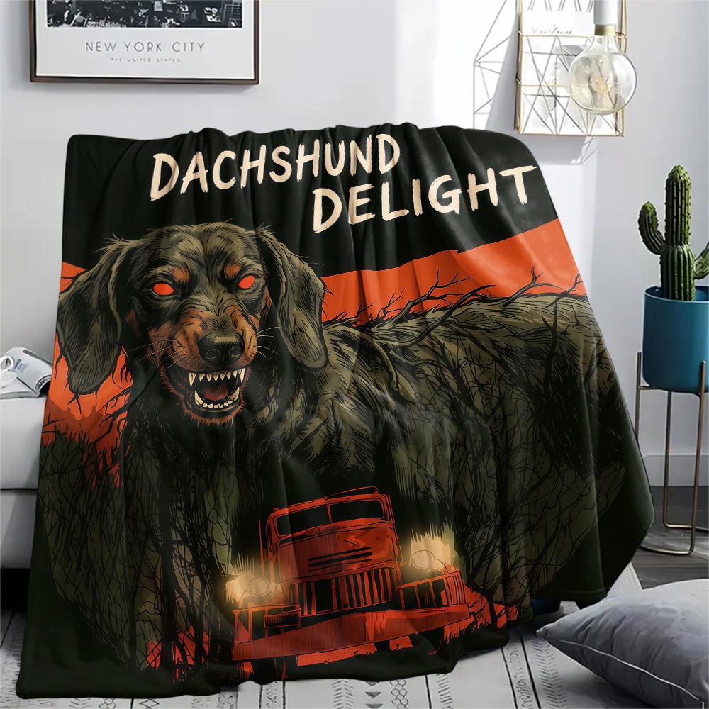 Dark and Terrifying Animals Print Flannel Blanket,High quality Comfortable for All Seasons,Home Decor,Warmth and Comfort,Perfect for Christmas Gifts