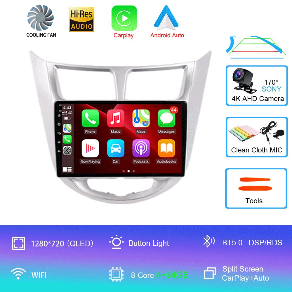 Pentru Hyundai Solaris Accent Verna 2010- 2016 HIFI DSP Android 14 2din Radio Auto Multimedia Player Video Carplay 5G WIFI gps