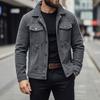 European and American Men's Jacket Tooling Casual Jacket Spring and Autumn Retro Corduroy Long-sleeved Cardigan Men's Clothing