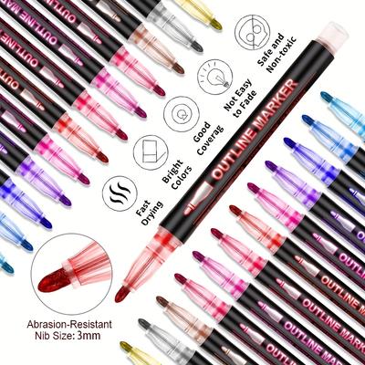 Fluorescent Highlighters, Non-bleed, Smooth Writing Dual-Tip Markers for Note-taking,Art Projects,Office Supplies & Easter Gifts