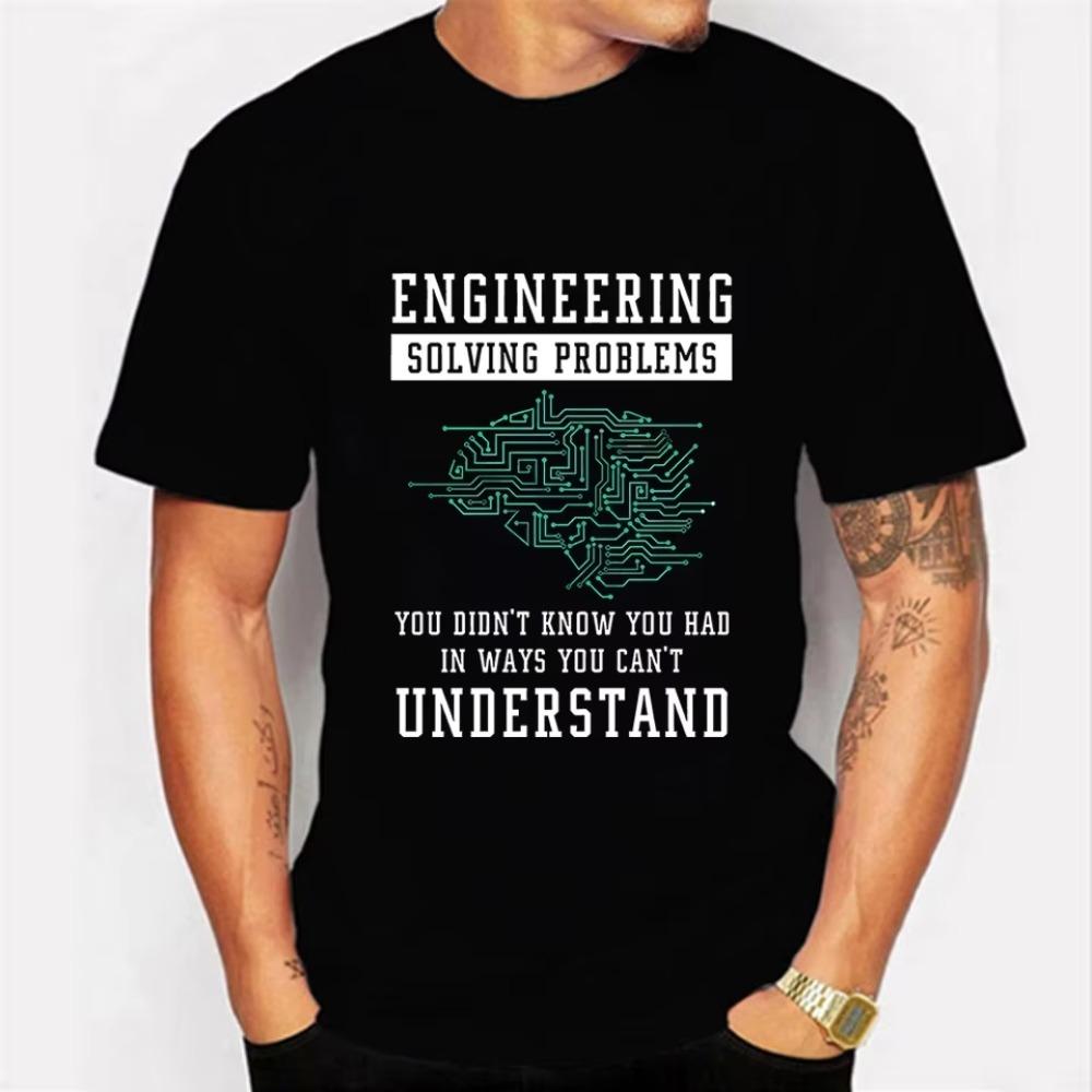Funny Engineering Men's T-Shirts Clothing Engineer Women Men Shirt Summer Oversized Tshirts Mechanical Engineer Men T Shirt Tees