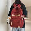 College Style Letter Lightweight Backpack Junior High School Student School Bag Women'S Large Capacity Travel Backpack