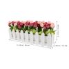 Realistic Artificial Potted Flower Arrangement With Fence Simulation Plant Ornament For Table Centerpiece Shelf Garden Entrance