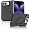 For IPhone DUO Carbon Fiber Texture 360 Degree Holder Protective Cover Magnetic Wireless Charger Shockproof Anti Scratch for IPhone Fold Phone Case