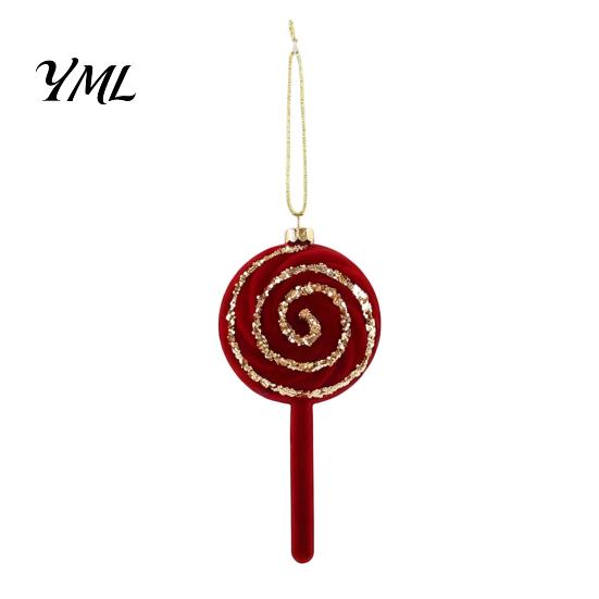 Indoor Christmas Tree Ornament Set Flocked Ornaments with Gold Edging, Retro Red Velvet Hanging Soft Flocking Fabric Holiday Decor Decoration,