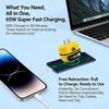 65W PD Fast Charger with Retractable Cable & Foldable Plug for Super Fast Mobile Charging