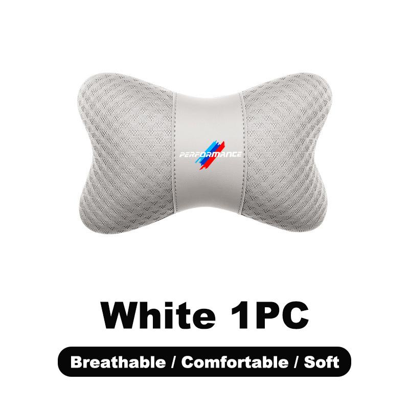 1PC Car Seat Neck Pillow Headrest Rest Support Pad For BMW M Power Performance M3 M5 X1 X3 X5 X6 F15 E46 E39 E36 E60 E90 Sticker av2