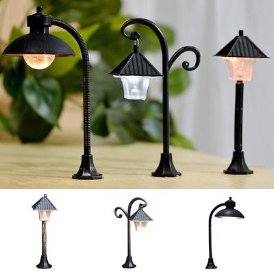 Krajina Bonsai Ornai Home Dekor Miniatury Silniční světlo Model Pouliční lampa Figurka Pouliční osvětlení