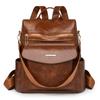 Backpack Female Retro Fashion Schoolbag PU Casual Middle-aged Backpack