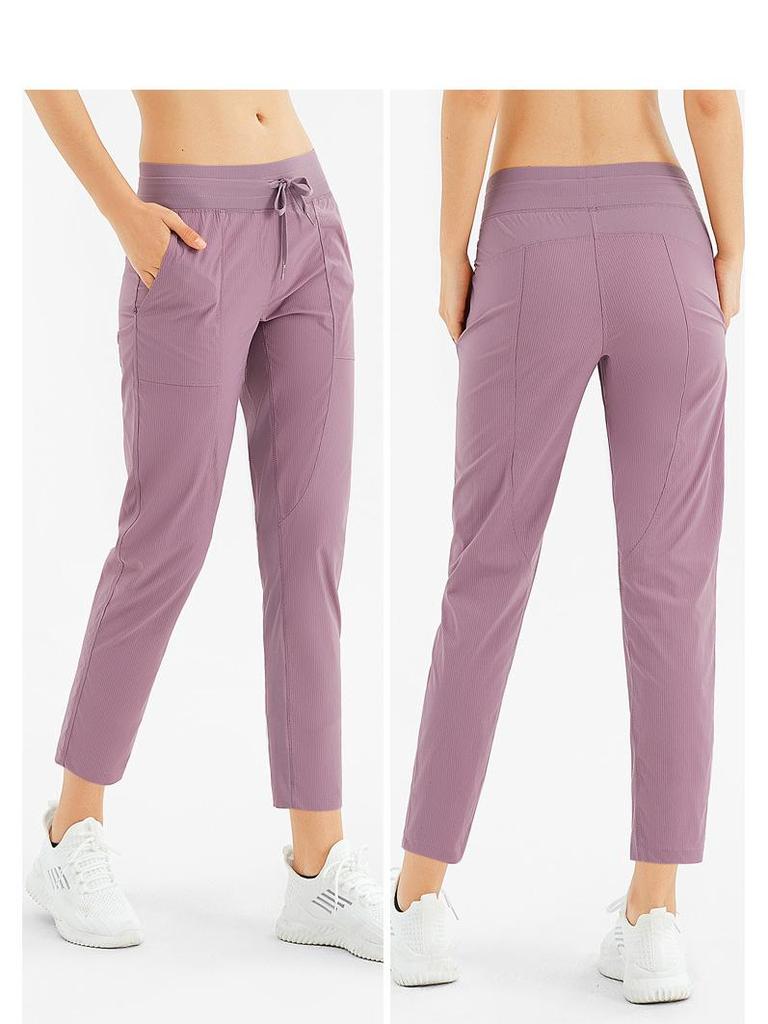 Lulu Damen Leichte Schnelltrocknende Fitnesshose mit Geradem Bein