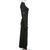 2023 Autumn/Winter Women's Fashion: Sexy Backless Slim-Fit Round Neck Long Sleeve Dress