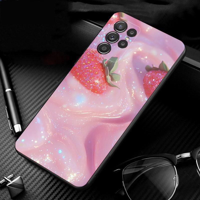 Phone Case For Samsung Galaxy S25 S24 S23 S22 S21 Ultra S24 S23 S22 S21 S25 Plus S24 S25 FE Lemon Strawberry Watermelon