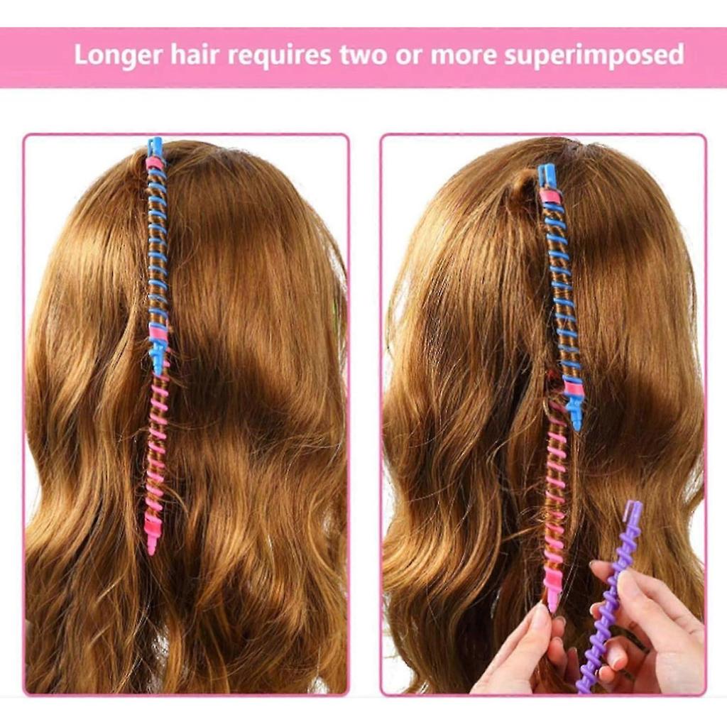20Pcs Heatless Curls Perm Rods Set for Overnight Spiral Curls Hair Rollers, Flexible Foam Curling Rods for Women