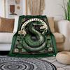 1pc Slytherin Snake Ambition Cartoon Blanket,Portable Throw for Travel & Camping, All Season Cozy Blanket,Ideal Gift
