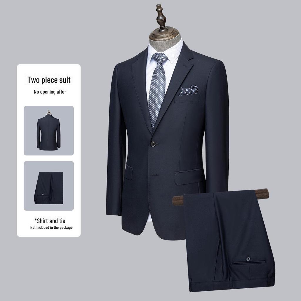 High-End Grå Ull Herre Businessdressjakke