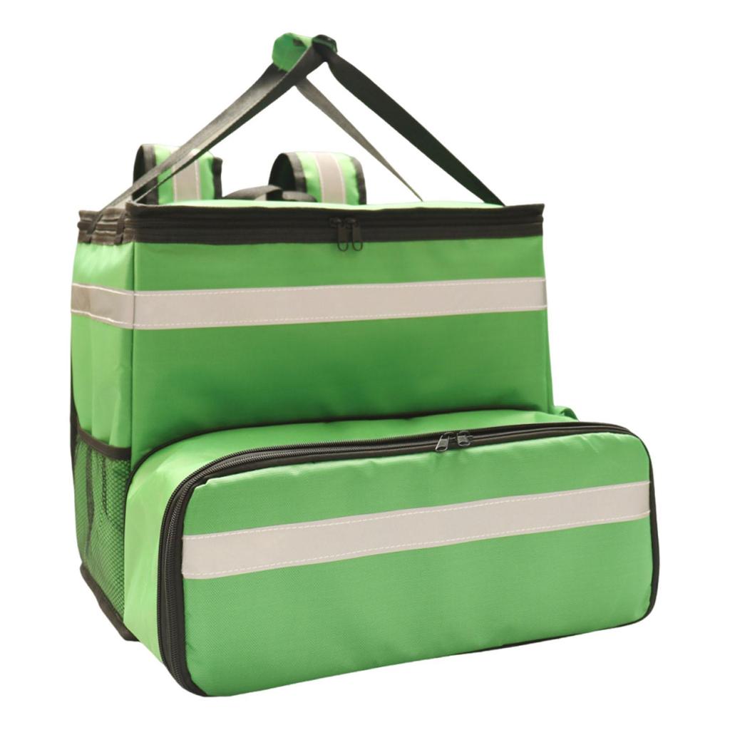 Insulated Food Delivery Backpack for and Cold Reusable Pizza Carrier