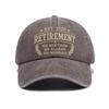 Washed Soft Top Baseball Cap Women's RETIREMENT Retirement Gift Printed Curved Brim Outdoor Sun Hat Men