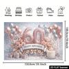 2D Rose Gold 60th Happy Birthday Backdrop for Milestone Party Background