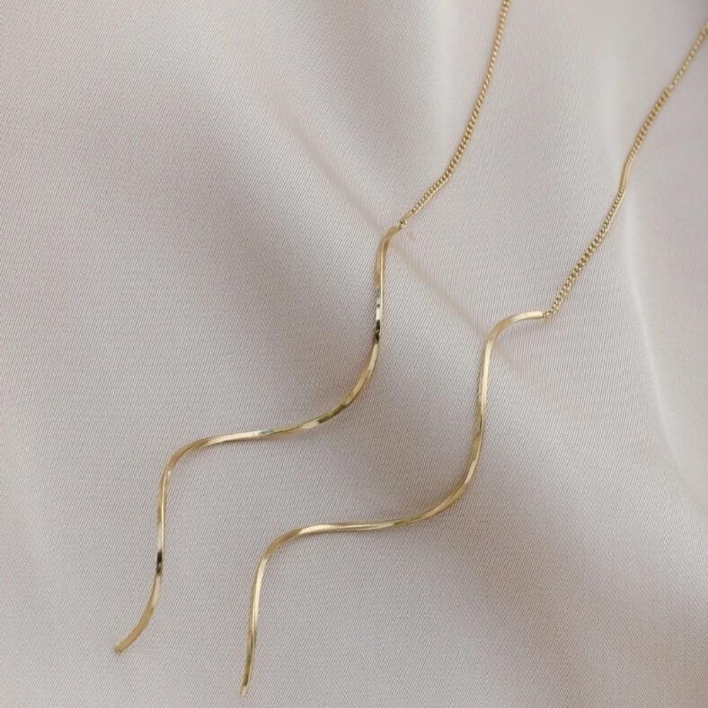 1 Pair Threader Type Long Tassel Threader Earrings Korean Style Party Earrings  Casual Wear